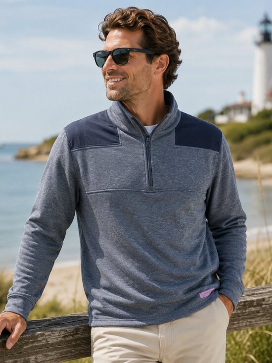 Vineyard Vines Other - Vineyard Vines Shep Shirt S Gray Performance 1/4 Zip Pullover Preppy Coastal